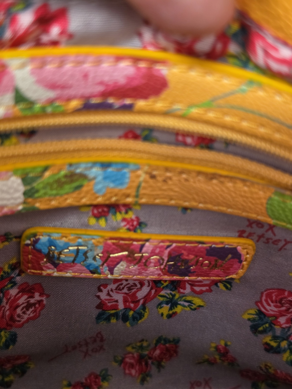 Betsey Johnson Yellow Floral Bow Top-Handle Satchel - Picture 5 of 5